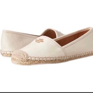 NEW Coach Cream Espadrille Flats